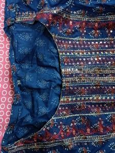 Elegant Blue Printed Kurta