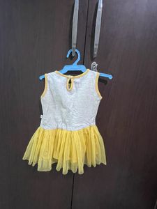 Yellow Frock For 0-1 Yr Girl