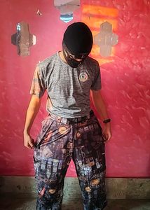 Abstract Print baggy Pants