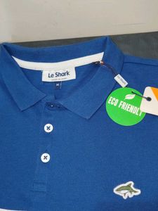 Le Shark Blue Striped Polo
