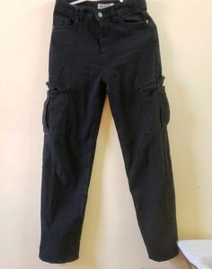 Black Cargo Jeans