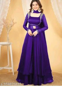 Elegant Purple Ethnic Gown