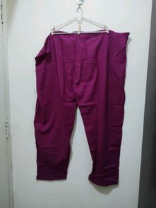 Dark Pink Orchid Kurta Diamond Print Mango Pyjama
