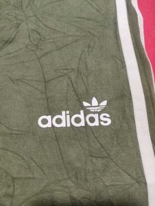 Adidas Green Stripes Leggings - Size M