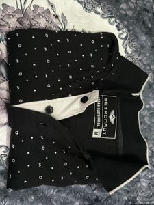 Stylish Black Patterned Shirt