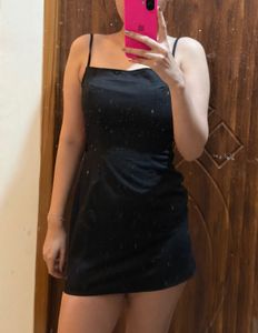Black Mini Dress - Backless