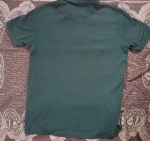 Green Teamspirit Zip Polo Shirt