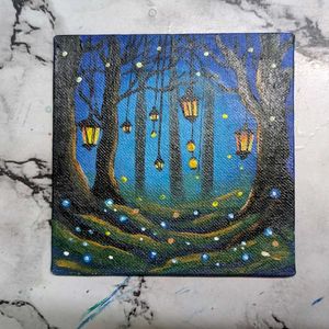 Mini Enchanted Forest Painting