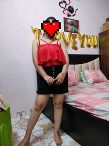 Red Frilled Monokini Bodysuit