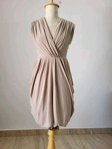 Draped Mini Dress - Elegant & Unique