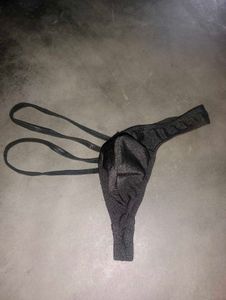 Mens Black Thong Panty