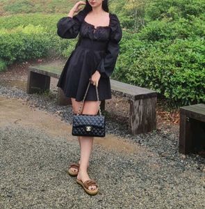 Black Tie-Back Mini Dress