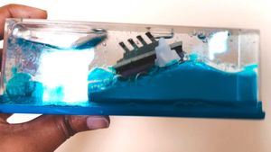 Sailing Titanic Ship And Ice Berg Display Ornament