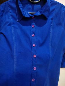 Express Blue Button-Down Shirt