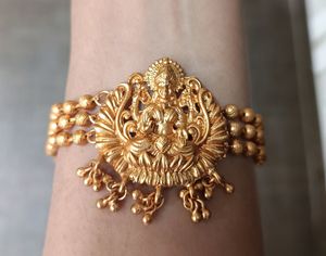 Traditional 3 Layer Golden Lakshmi Choker Necklace