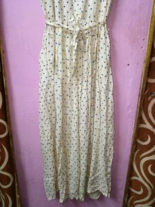 yellow Polka Dot Maxi Dress