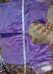 Purple Readymade Saree Blouse