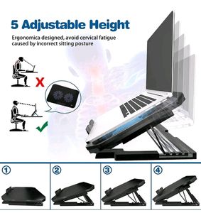 Zinq Dual Fan Cooling Pad for Notebook/Laptop with Dual USB Port(Black)