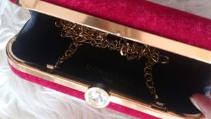 Red Velvet Panther Clutch