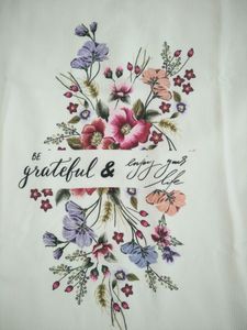 floral print white top