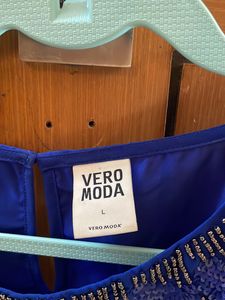 Vero Moda Beaded Blue Top