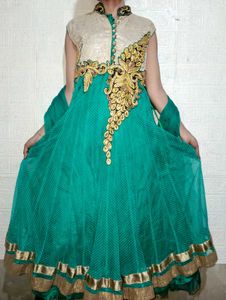 Elegant Ethnic Gown with Dupatta