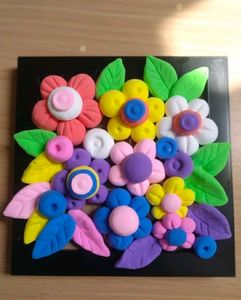 Colorful Clay Flower Art