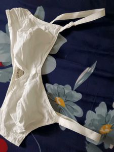 White Cotton Bra