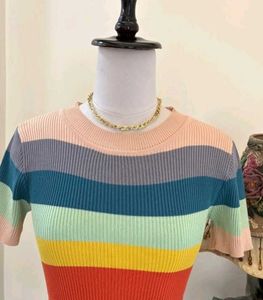 Y2k Style Ribbed Top