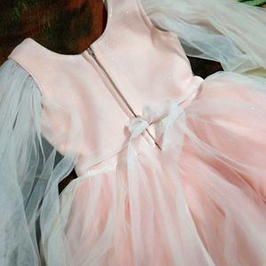 Fluffy Butterfly Long Frock