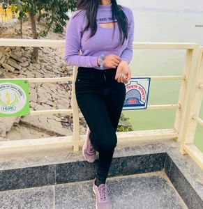 Purple Sweat Top.
