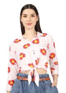 Floral Print Crop Top