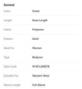 Ribbed Twist Detail Long Sleeve Bodycon Dress