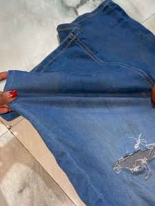 Ripped Wide Leg Jeans