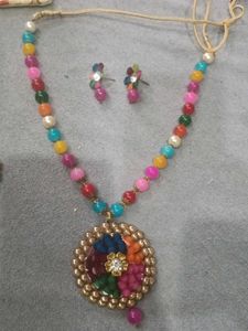 Colorful Beaded Necklace Set