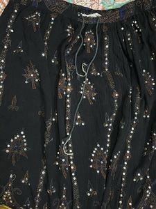beautiful black colour long ethnic skirt