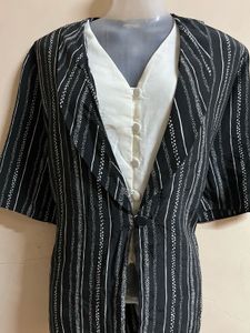 Korean Formal Coat Style Attached Top