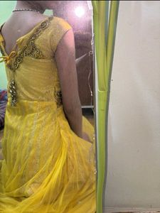 Haldi Yellow Heavy Work Anarkali