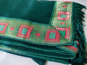 Stunning Green Saree with Stone Work Border