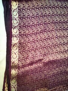 Elegant Purple Banarasi Saree 💗