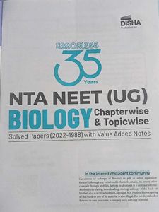 NTA NEET UG 35 YEARS PYQS BIOLOGY