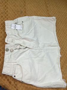 White Denim Shorts