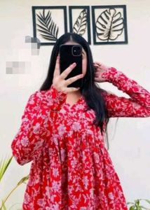 Red Floral Dress