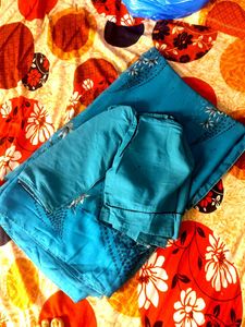 Beautiful Blue Colour Saree