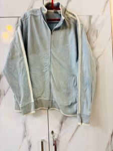Sky Blue Jacket Very Thick For Winters