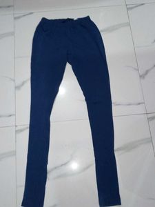 Navy Blue Casual Leggings