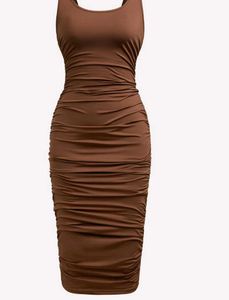 Ruched Bodycon,  Midi Dress