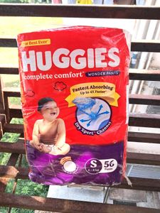 Huggies Baby Diapers S Size, 56 Count
