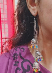 Long Multicolor Jhumka