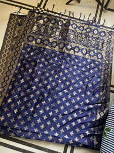 Navy Blue Cotton Dupata